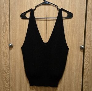 CODE × MODE angora rabbit knit vest